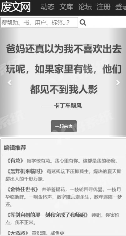 废文网网站李鬼分站小说分网定制版