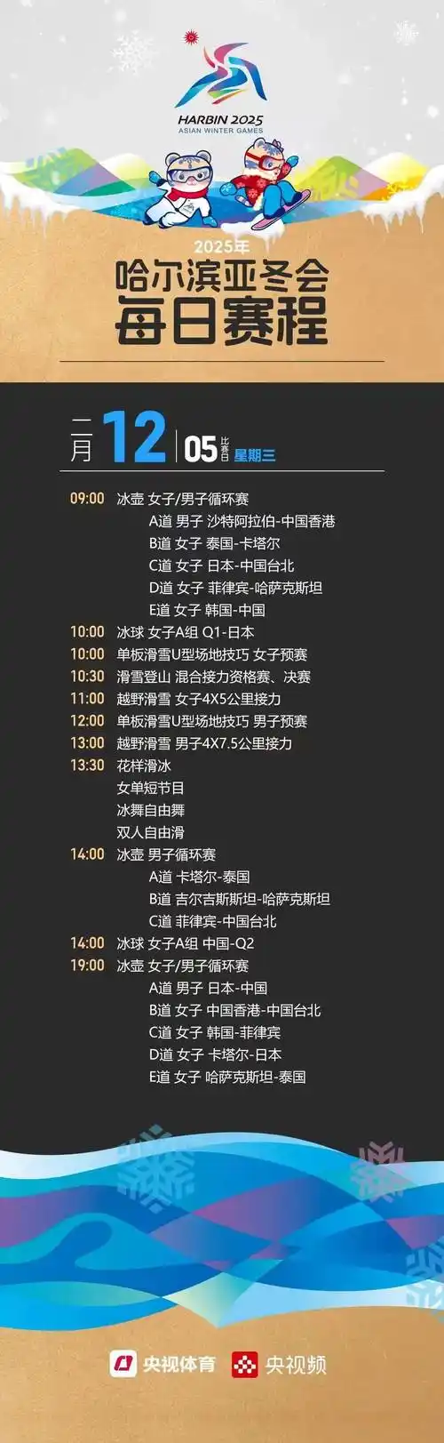 2025亚冬会完整项目都包括什么
