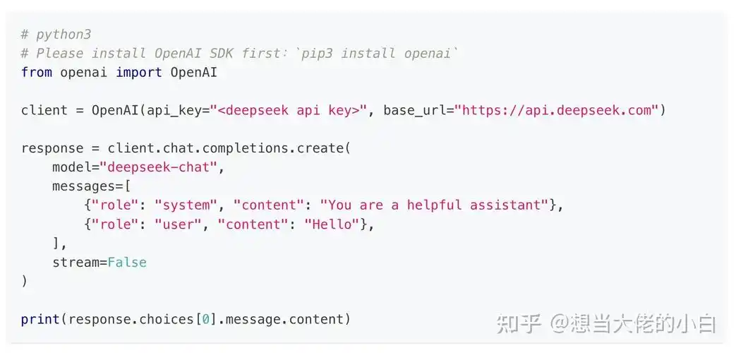 怎样使用python调用deepseek