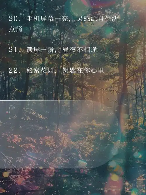 锁屏个性短句大全