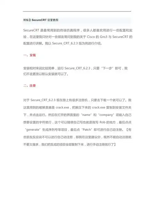 SecureCRT怎样设置为中文