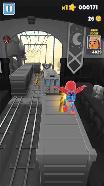 dark黑白牛津地铁跑酷