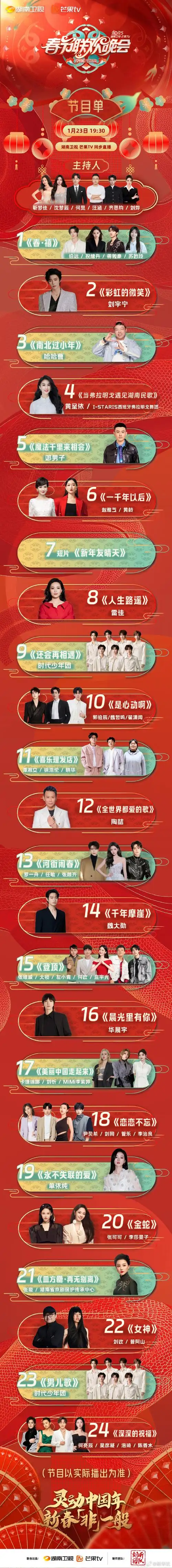 2025 元宵晚会湖南卫视芒果台在哪看